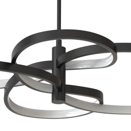 LED-lysekrone med wireophæng RIBBON LED/37W/230V 4000K sort