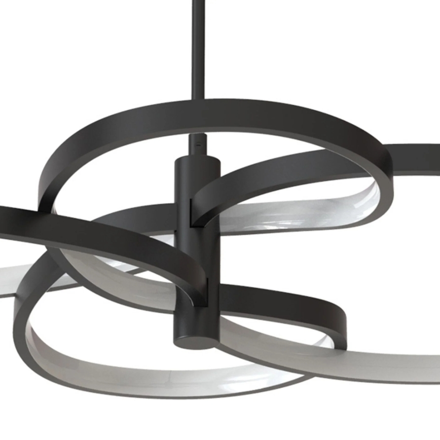 LED-lysekrone med wireophæng RIBBON LED/37W/230V 4000K sort