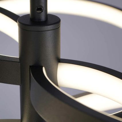 LED-lysekrone med wireophæng RIBBON LED/37W/230V 4000K sort