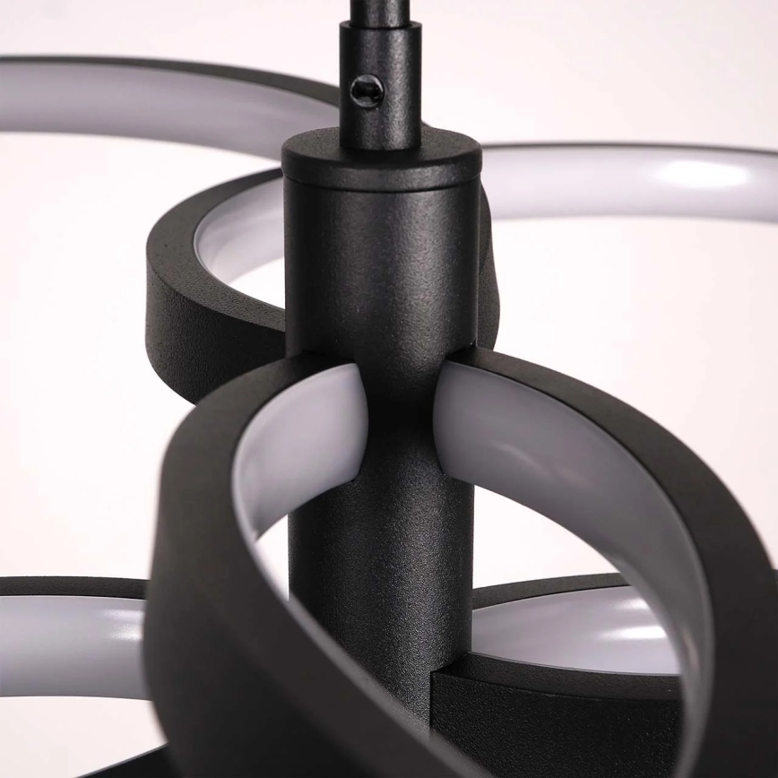 LED-lysekrone med wireophæng RIBBON LED/37W/230V 4000K sort