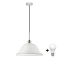 LED lysekrone på kabel 1xE27/60W/230V hvid
