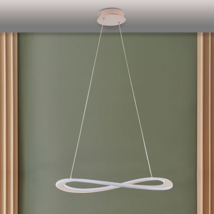 LED-lysekrone på kabel CASHMERE LED/40W/230V Ø 59,5 cm beige