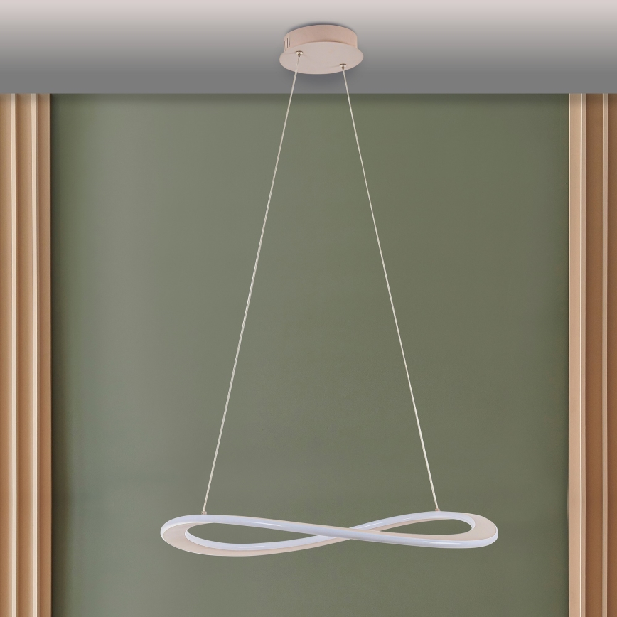 LED-lysekrone på kabel CASHMERE LED/40W/230V Ø 59,5 cm beige