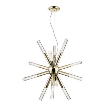 LED lysekrone på kabel EIRENE 12xLED/5W/230V guld