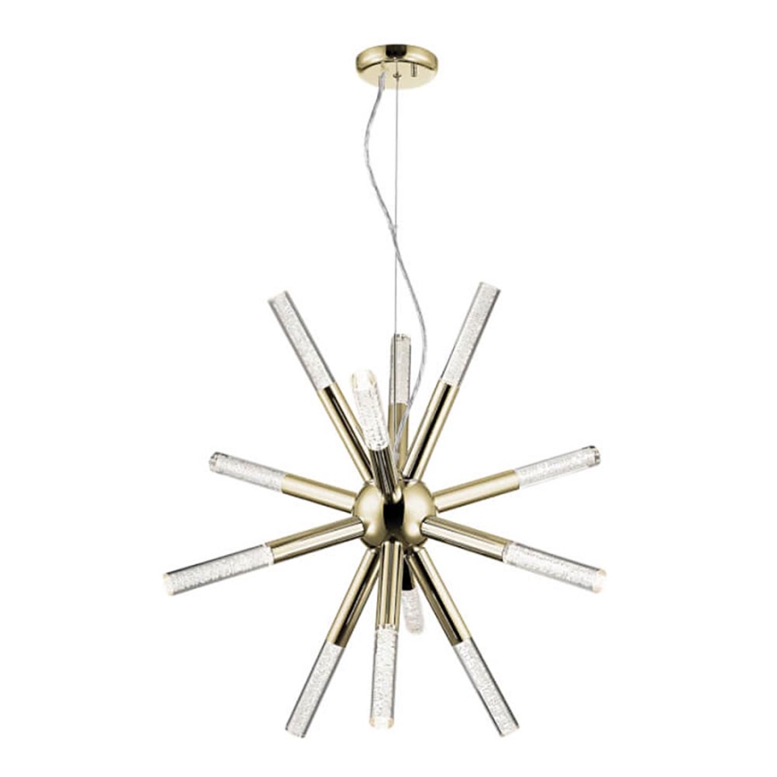 LED lysekrone på kabel EIRENE 12xLED/5W/230V guld