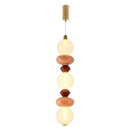 LED lysekrone på kabel FLORES LED/20W/230V guld/orange/brun