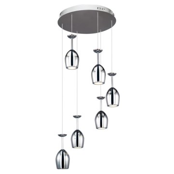 LED lysekrone på kabel MERLOT 6xLED/5W/230V