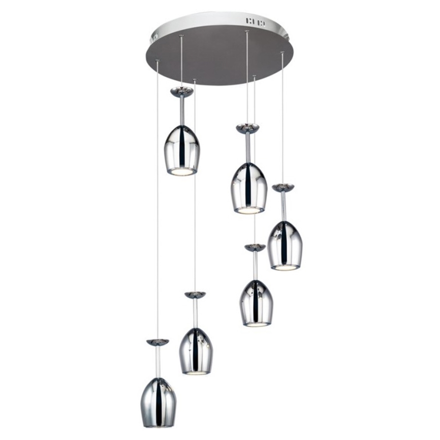 LED lysekrone på kabel MERLOT 6xLED/5W/230V