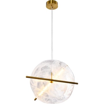 LED-lysekrone på kabel RELAX LED/15W/230V guld/hvid