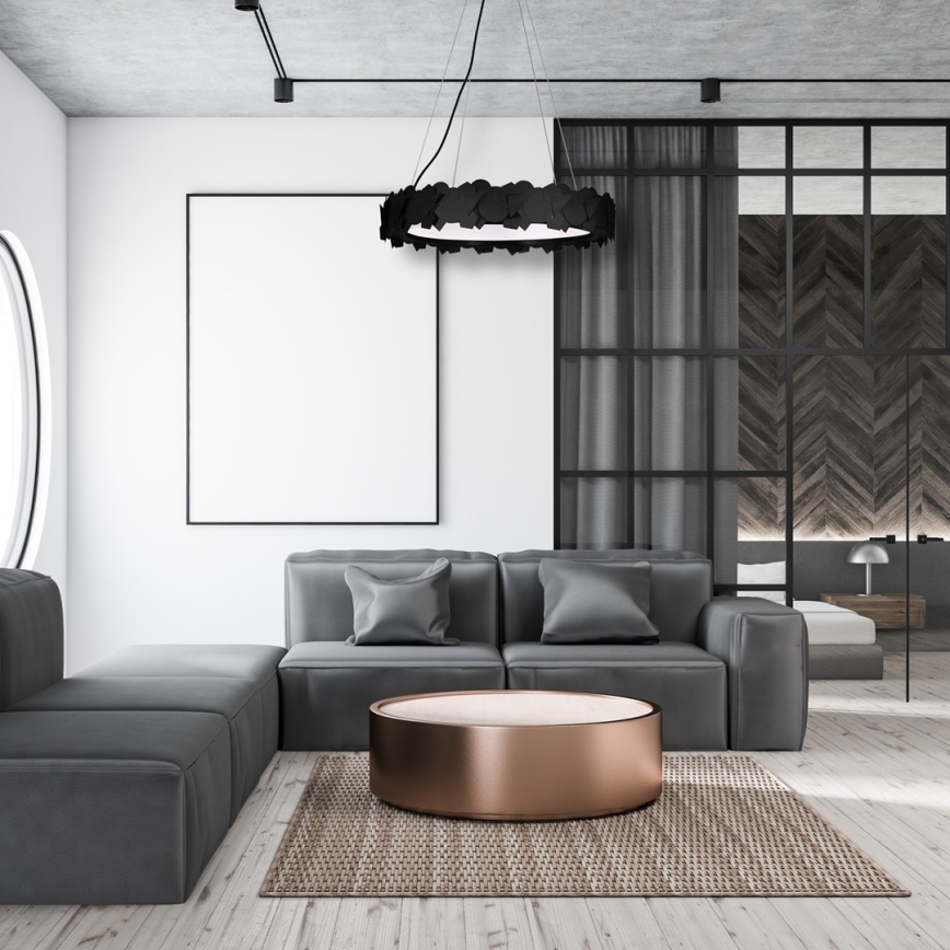 LED-lysekrone på kabel SOHO LED/24W/230V sort