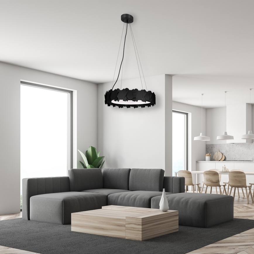 LED-lysekrone på kabel SOHO LED/24W/230V sort