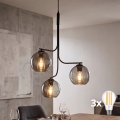 LED-lysekrone på ledning CESAR 3xE27/15W/230V sort/røget grå