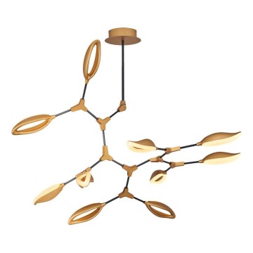 LED-lysekrone på stang ASTI 10xLED/7W/230V 3000K guld