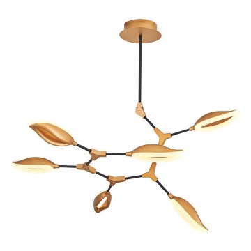 LED lysekrone på stang ASTI 6xLED/7W/230V 3000K guld