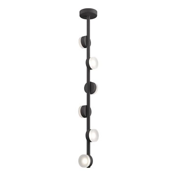 LED lysekrone på stang COMFORT 6xLED/5W/230V sort