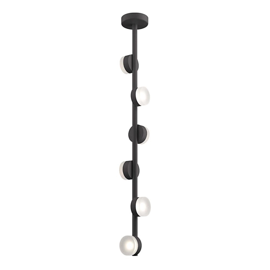 LED lysekrone på stang COMFORT 6xLED/5W/230V sort