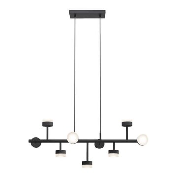 LED lysekrone på stang COMFORT 9xLED/5W/230V sort