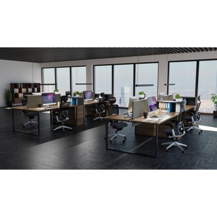 LED lysekrone på vaier/overflademonteret LED/44W/230V 3000K 120 cm sort