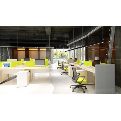 LED lysekrone på vaier/overflademonteret LED/44W/230V 3000K 120 cm sort