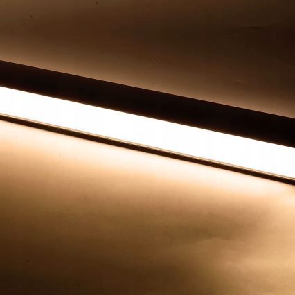 LED lysekrone på vaier/overflademonteret LED/44W/230V 3000K 120 cm sort
