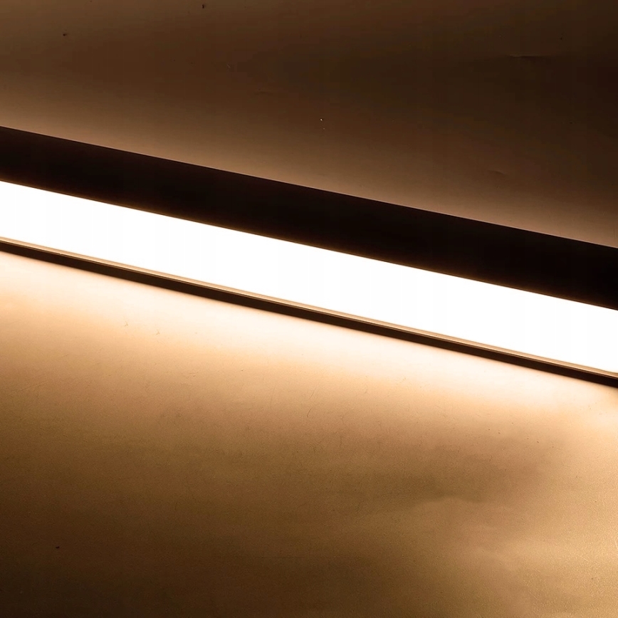LED lysekrone på vaier/overflademonteret LED/44W/230V 3000K 120 cm sort