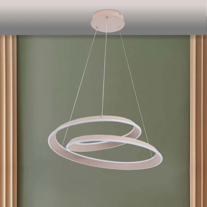 LED-lysekrone på wire CASHMERE LED/75W/230V Ø 60 cm beige