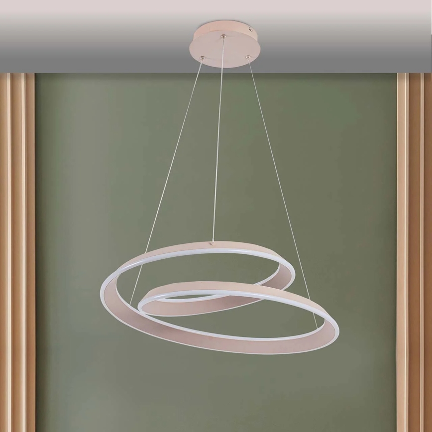 LED-lysekrone på wire CASHMERE LED/75W/230V Ø 60 cm beige