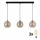 LED-lysekrone på wire DEVI 3xE27/15W/230V sort/røgfarvet beige