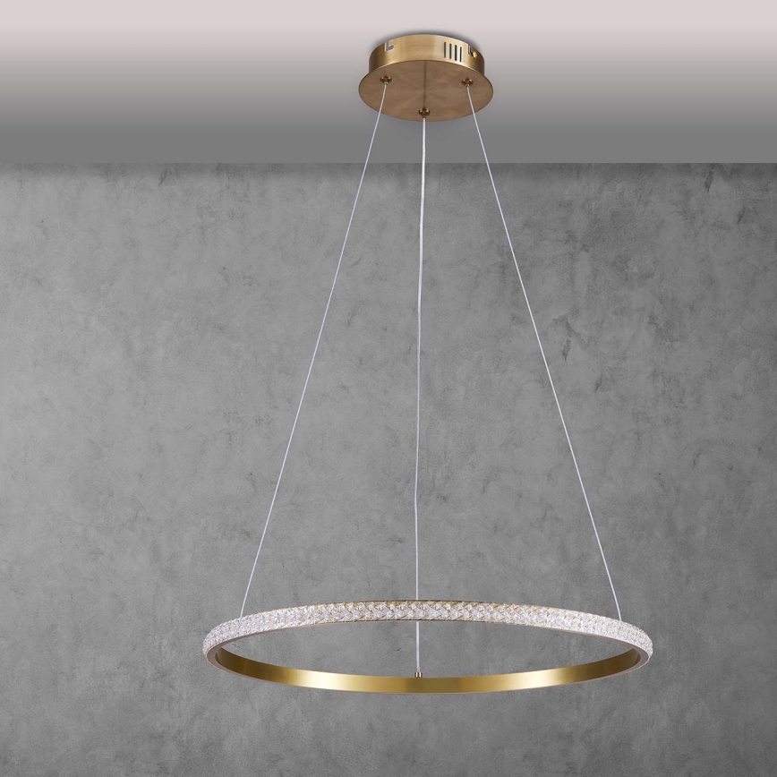 LED-lysekrone på wire DIANA LED/25W/230V 4000K Ø 50 cm guld