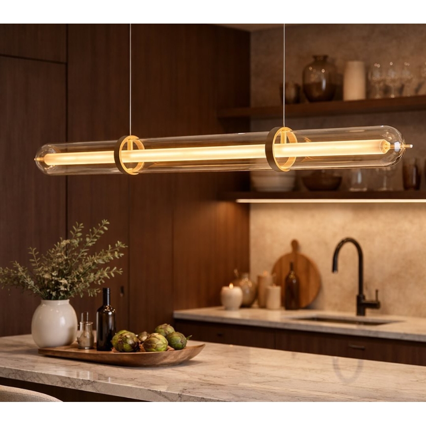LED-lysekrone på wire ELIANA LED/34W/230V guld