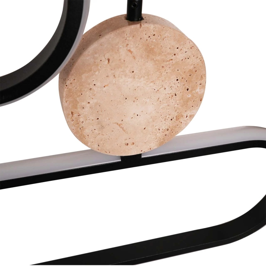 LED-lysekrone på wire FLORENTYNA LED/48W/230V 4000K sort/beige