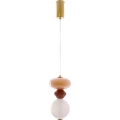 LED-lysekrone på wire FLORES LED/10W/230V guld/orange/brun