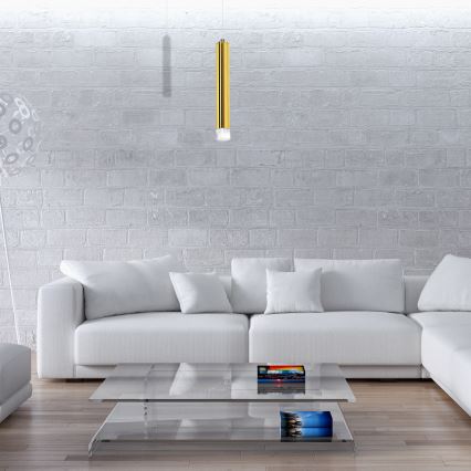 LED-lysekrone på wire GOLDIE LED/5W/230V guld