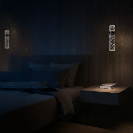 LED-lysekrone på wire LAGOS LED/8W/230V guld