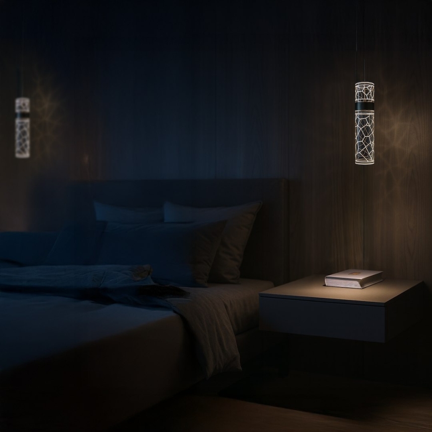 LED-lysekrone på wire LAGOS LED/8W/230V guld