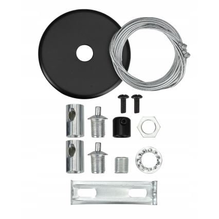 LED lysekrone på wire/loftmonteret LED/44W/230V 4000K 120 cm sort
