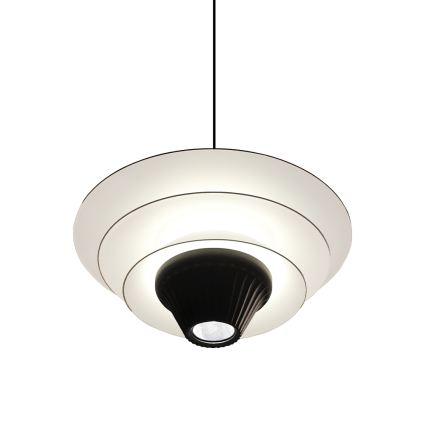 LED-lysekrone på wire MANLEY LED/5W/230V sort/hvid