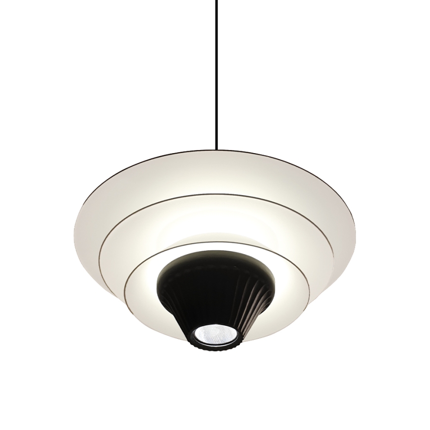 LED-lysekrone på wire MANLEY LED/5W/230V sort/hvid