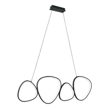 LED-lysekrone på wire PETRA LED/48W/230V 4000K sort