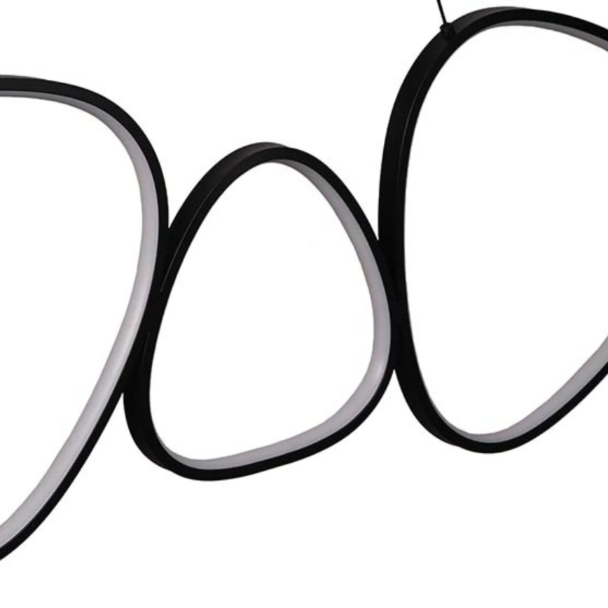 LED-lysekrone på wire PETRA LED/48W/230V 4000K sort