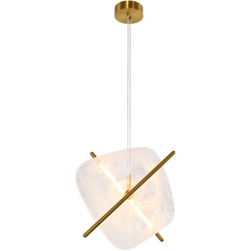 LED-lysekrone på wire RELAX LED/15W/230V guld/hvid