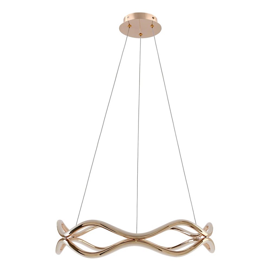 LED-lysekrone på wire VAVE LED/28W/230V rosaguld