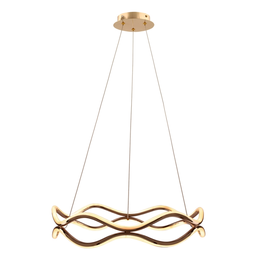 LED-lysekrone på wire VAVE LED/28W/230V rosaguld