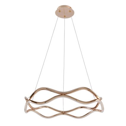 LED-lysekrone på wire VAVE LED/28W/230V rosaguld