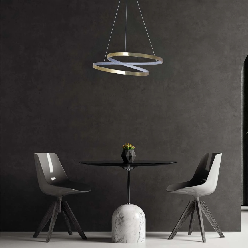 LED-lysekrone på wire ZEFIRA LED/40W/230V 4000K Ø 50 cm guldfarvet