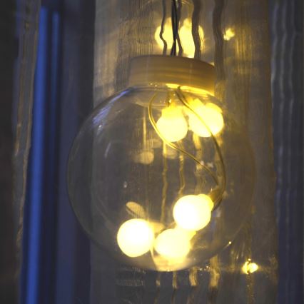 LED-lysgardin WISH BALLS 108xLED/8 funktioner 4,5 m varmhvid