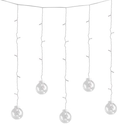 LED-lysgardin WISH BALLS 108xLED/8 funktioner 4,5 m varmhvid
