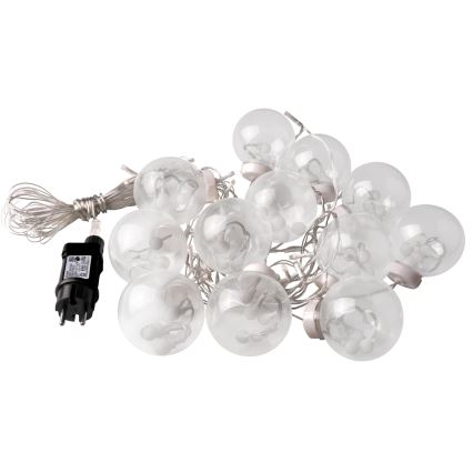 LED-lysgardin WISH BALLS 108xLED/8 funktioner 4,5 m varmhvid