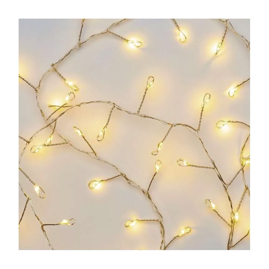 LED lyskæde 100xLED/3xAA 2,7 m varmt hvidt lys