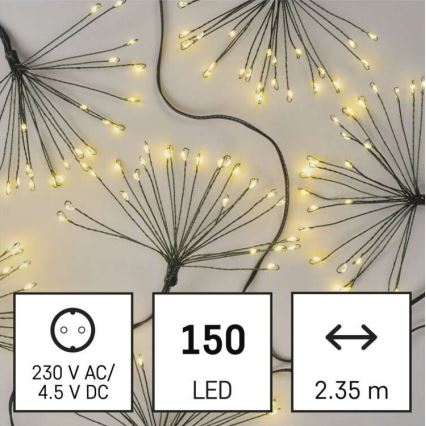LED lyskæde 150xLED/5,35 m varm hvid